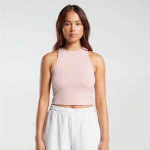 Gymshark Women's Pink Ribbed Tank Top